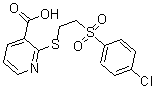 CAS#: 175203-17-5, 2-[[2-[(4-Chlorophenyl)Sulfonyl]Ethyl]Thio]-3-Pyridinecarboxylic Acid