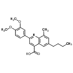 CAS#: 175205-02-4, 6-Butyl-2-(3,4-Dimethoxyphenyl)-8-Methyl-4-Quinolinecarboxylic Acid