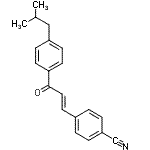 CAS 登录号：175205-29-5， 4-[(1E)-3-(4-异丁基苯基)-3-氧代-1-丙烯-1-基]苯甲腈