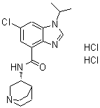 CAS 登录号：175729-69-8， N-[(3R)-1-氮杂双环[2.2.2]辛-3-基]-6-氯-1-异丙基-1H-苯并咪唑-4-甲酰胺二盐酸盐