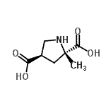 CAS 登录号：175793-11-0， (2S,4R)-2-甲基-2,4-吡咯烷二甲酸