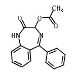 CAS#: 1760-44-7, 2-Oxo-5-Phenyl-2,3-Dihydro-1H-1,4-Benzodiazepin-3-Yl Acetate