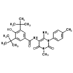 CAS#: 176378-80-6, N-[6-Amino-3-Methyl-1-(4-Methylphenyl)-2,4-Dioxo-1,2,3,4-Tetrahydro-5-Pyrimidinyl]-4-Hydroxy-3,5-Bis(2-Methyl-2-Propanyl)Benzamide