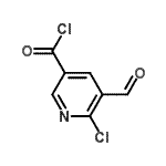 CAS 登录号：176433-64-0， 6-氯-5-甲酰基烟酰氯化物