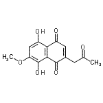 CAS 登录号：17790-94-2， 5,8-二羟基-7-甲氧基-2-(2-氧代丙基)-1,4-萘醌