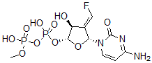 CAS#: 177956-38-6, [(2R,3S,4E,5R)-5-(4-Amino-2-Oxopyrimidin-1-Yl)-4-(Fluoromethylidene)-3-Hydroxyoxolan-2-Yl]Methyl Phosphono Hydrogen Phosphate