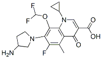 CAS 登录号:178174-19-1, 7-(3-氨基吡咯烷-1-基)-1-环丙基-8-(二氟甲氧基)-6-氟-5-甲基-4-氧代喹啉-3-羧酸