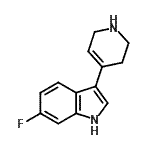 CAS 登录号：180161-14-2， 6-氟-3-(1,2,3,6-四氢-4-吡啶基)-1H-吲哚