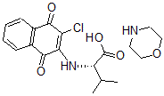 CAS#: 180179-66-2, N-(3-Chloro-1,4-dihydro-1,4-dioxo-2-naphthalenyl)-L-valine compd. with morpholine (1:1)