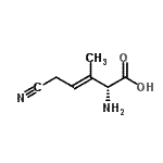 CAS 登录号：180199-74-0， (2R,3E)-2-氨基-5-氰基-3-甲基-3-戊烯酸