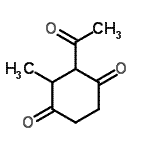 CAS 登录号：180690-64-6， 2-乙酰基-3-甲基-1,4-环己烷二酮