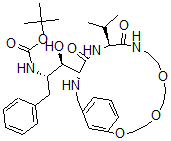 CAS#: 180968-41-6, Tert-Butyl N-[(1R,2S)-1-[(4R,7S)-5,8-Dioxo-7-Propan-2-Yl-12,15,18-Trioxa-3,6,9-Triazabicyclo[17.3.1]Tricosa-1(23),19,21-Trien-4-Yl]-1-Hydroxy-3-Phenylpropan-2-Yl]Carbamate