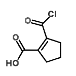 CAS 登录号：181313-40-6， 2-(氯甲酰基)-1-环戊烯-1-羧酸