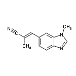 CAS 登录号：181867-36-7， (2E)-2-甲基-3-(1-甲基-1H-苯并咪唑-6-基)丙烯腈