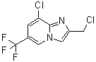 CAS 登录号：182181-31-3， 8-氯-2-(氯甲基)-6-(三氟甲基)咪唑并[1,2-a]吡啶
