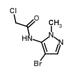 CAS 登录号：183988-30-9， N-(4-溴-1-甲基-1H-吡唑-5-基)-2-氯乙酰胺