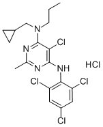 CAS#: 184241-44-9, 5-Chloro-N-(Cyclopropylmethyl)-2-Methyl-N-Propyl-N'-(2,4,6-Trichlorophenyl)Pyrimidine-4,6-Diamine