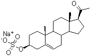 CAS 登录号：1852-38-6， (3beta,8Xi,9Xi,14Xi)-20-氧代孕甾-5-烯-3-基硫酸酯钠盐