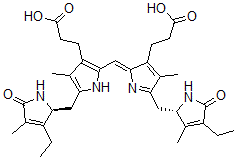 CAS 登录号：1856-98-0， 3,18-二乙基-1,4,5,15,16,19,22,24-八氢-2,7,13,17-四甲基-1,19-二氧代-21H-哔啉-8,12-二丙酸