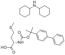 CAS 登录号：18635-05-7， N-((1-(1,1-联苯)-4-基-1-甲基乙氧基)羰基)-L-蛋氨酸二环己胺盐(1:1)