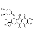 CAS#: 186353-53-7, (3S)-3-Amino-5,12-Dihydroxy-3-[(1R)-1-Hydroxyethyl]-6,11-Dioxo-1,2,3,4,6,11-Hexahydro-1-Tetracenyl 2-Deoxy-beta-D-Threo-Pentopyranoside