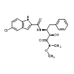 CAS 登录号：186392-43-8， 5-氯-N-{(2S,3R)-3-羟基-4-[甲氧基(甲基)氨基]-4-氧代-1-苯基-2-丁烷基}-1H-吲哚-2-甲酰胺