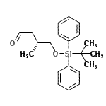 CAS 登录号：186641-79-2， (3R)-3-甲基-4-{[(2-甲基-2-丙基)(二苯基)硅烷基]氧基}丁醛