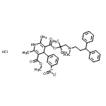 CAS 登录号：187731-34-6， 1-[(3,3-二苯基丙基)(甲基)氨基]-2-甲基-2-丙基甲基2,6-二甲基-4-(3-硝基苯基)-1,4-二氢-3,5-吡啶二羧酸酯盐酸盐(1:1)