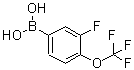 CAS 登录号：187804-79-1， 3-氟-4-(三氟甲氧基)苯硼酸