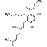 CAS#: 18793-34-5, Ethyl 3-[(2E)-3,7-Dimethyl-2,6-Octadien-1-Yl]-4,6-Dihydroxy-2-Pentylbenzoate