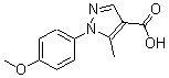 structure of CAS# 187998-64-7, 1-(4-Methoxyphenyl)-5-Methyl-1H-Pyrazole-4-carboxylic Acid;1-(4-METHOXYPHENYL)-5-METHYL-1H-PYRAZOLE-4-CARBOXYLIC ACID