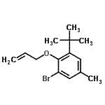 CAS 登录号：188021-38-7， 2-(烯丙氧基)-1-溴-5-甲基-3-(2-甲基-2-丙基)苯