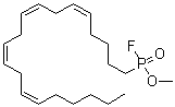 CAS 登录号:188404-10-6, P-(5Z,8Z,11Z,14Z)-5,8,11,14-二十碳四烯-1-基-氟膦酸甲酯