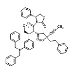 CAS#: 188559-22-0, (2S,5R)-2-[(1S)-1-[3-(Dibenzylamino)Phenyl]Propyl]-5-Hydroxy-1-[(4R)-2-Oxo-4-Phenyl-Oxazolidin-3-Yl]-5-Phenethyl-Oct-6-Yne-1,3-Dione