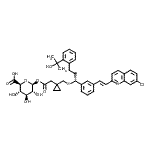 CAS#: 188717-17-1, 1-O-({1-[({(1R)-1-{3-[(E)-2-(7-Chloro-2-Quinolinyl)Vinyl]Phenyl}-3-[2-(2-Hydroxy-2-Propanyl)Phenyl]Propyl}Sulfanyl)Methyl]Cyclopropyl}Acetyl)-beta-D-Glucopyranuronic Acid
