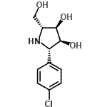 CAS 登录号：188744-95-8， (2S,3S,4R,5R)-2-(4-氯苯基)-5-(羟基甲基)-3,4-吡咯烷二醇