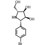 CAS 登录号：188744-97-0， (2S,3S,4R,5R)-2-(4-溴苯基)-5-(羟基甲基)-3,4-吡咯烷二醇
