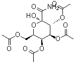 CAS 登录号：189633-60-1， (2R,3R,4S,5S,6R)-6-(乙酰氧基甲基)-2-氨基甲酰-2-羟基四氢-2H-吡喃-3,4,5-三基三乙酸酯