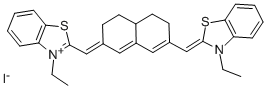 CAS#: 19208-25-4, 3-Ethyl-2-[[7-[(3-Ethyl-2(3H)-Benzothiazolylidene)Methyl]-4,4a,5,6-Tetrahydro-2(3H)-Naphthalenylidene]Methyl]-Benzothiazolium Iodide (1:1)
