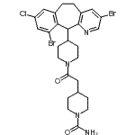 CAS 登录号：193275-85-3， 4-{2-[4-(3,10-二溴-8-氯-6,11-二氢-5H-苯并[5,6]环庚并[1,2-b]吡啶-11-基)-1-哌啶基]-2-氧代乙基}-1-哌啶甲酰胺