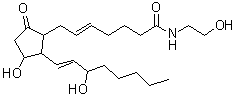 CAS 登录号：194935-38-1， (5Z,8Xi,13E)-11,15-二羟基-N-(2-羟基乙基)-9-氧代前列腺-5,13-二烯-1-酰胺