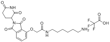CAS 登录号：1950635-14-9， 沙利度胺-O-酰胺基-C6-NH2(三氟乙酸盐)
