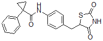 CAS 登录号：195604-21-8， N-[4-[(2,4-二氧代-1,3-噻唑烷-5-基)甲基]苯基]-1-苯基环丙烷-1-甲酰胺