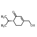 CAS 登录号：195618-94-1， (6R)-3-(羟基甲基)-6-异丙基-2-环己烯-1-酮