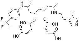 CAS 登录号：195867-54-0， 6-[2-(4-咪唑基)乙基氨基]-N-(4-三氟甲基苯基)庚烷甲酰胺二马来酸盐