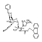 CAS 登录号：195976-07-9， 2-甲基-2-丙基(2S,3R)-3-{[(4aS,6S,7S,8R,8aR)-7-叠氮基-8-羟基-2-苯基六氢吡喃并[3,2-d][1,3]二恶英-6-基]氧基}-2-{[(9H-芴-9-基甲氧基)羰基]氨基}丁酸酯