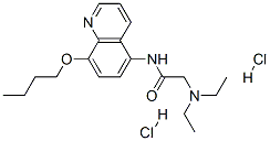 CAS 登录号：19655-31-3， N-(8-丁氧基喹啉-5-基)-2-二乙基氨基-乙酰胺二盐酸盐