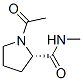 CAS 登录号：19701-85-0， (2S)-1-乙酰基-N-甲基-2-吡咯烷甲酰胺