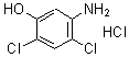 CAS 登录号：197178-93-1， 5-氨基-2,4-二氯-苯酚盐酸盐(1:1)