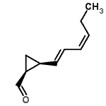 CAS 登录号：197579-08-1， (1S,2S)-2-[(1E,3Z)-1,3-己二烯-1-基]环丙烷甲醛